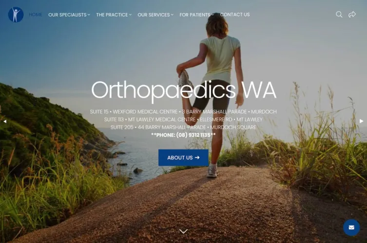 OrthopaedicsWA website