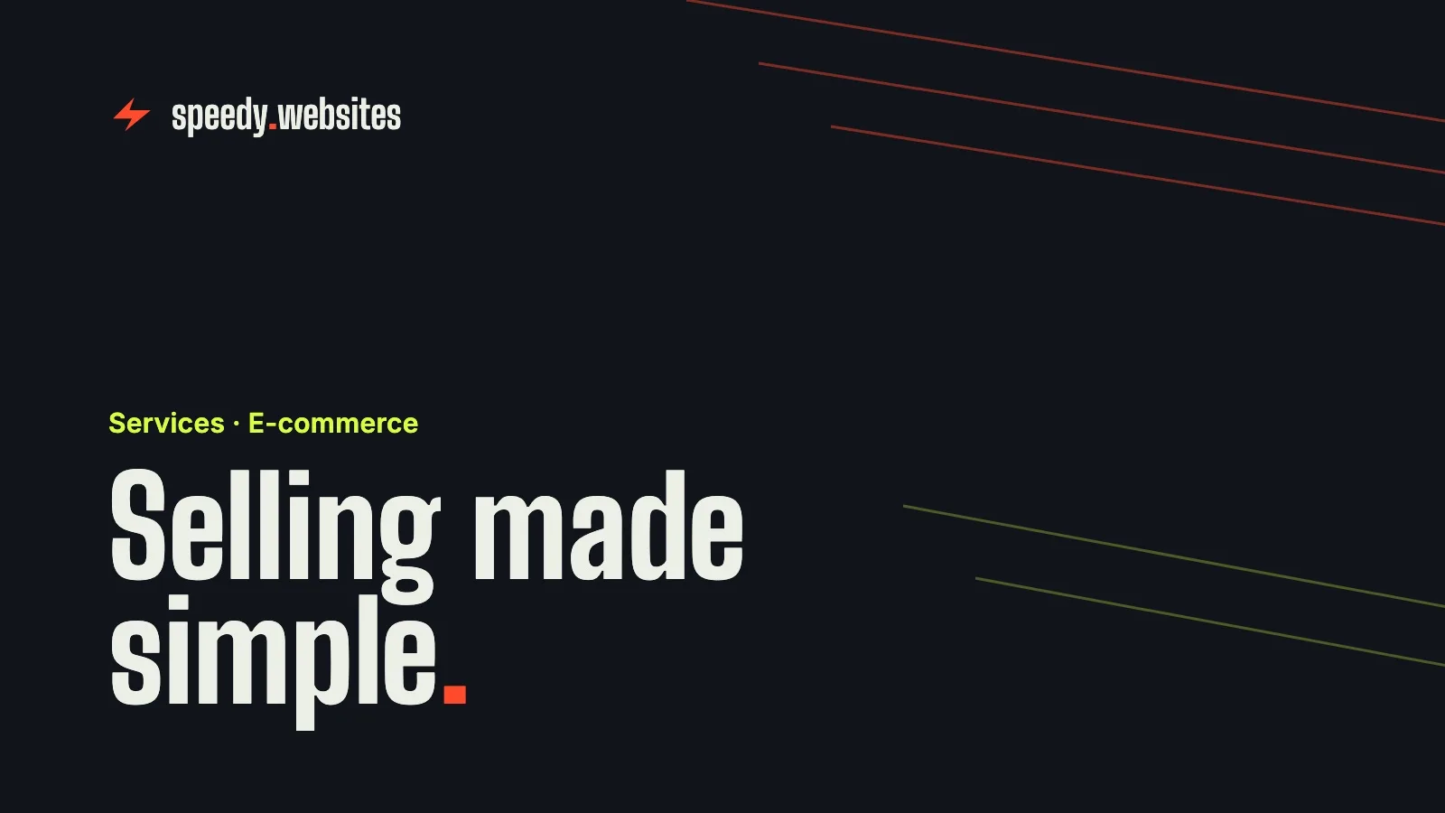 Selling Made Simple: How Speedy Websites Builds E-Commerce That Works