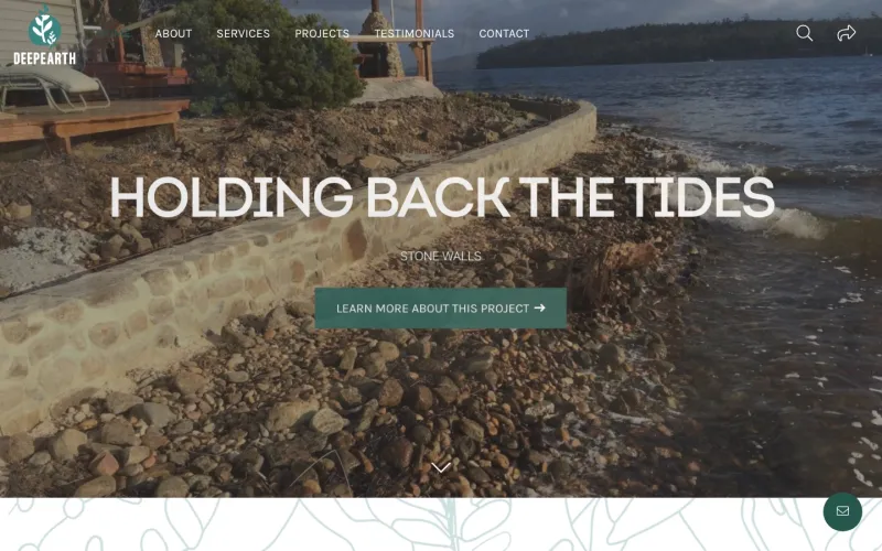 Deep Earth Landscaping website