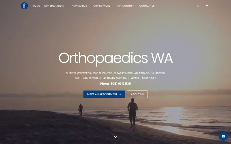 OrthopaedicsWA website